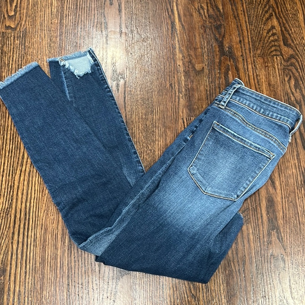 Articles of Society distressed dark wash jean